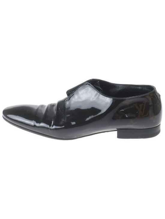 Louis Vuitton Vendome Line Derby Monogram Dress Shoes Business Enamel Black main image 2